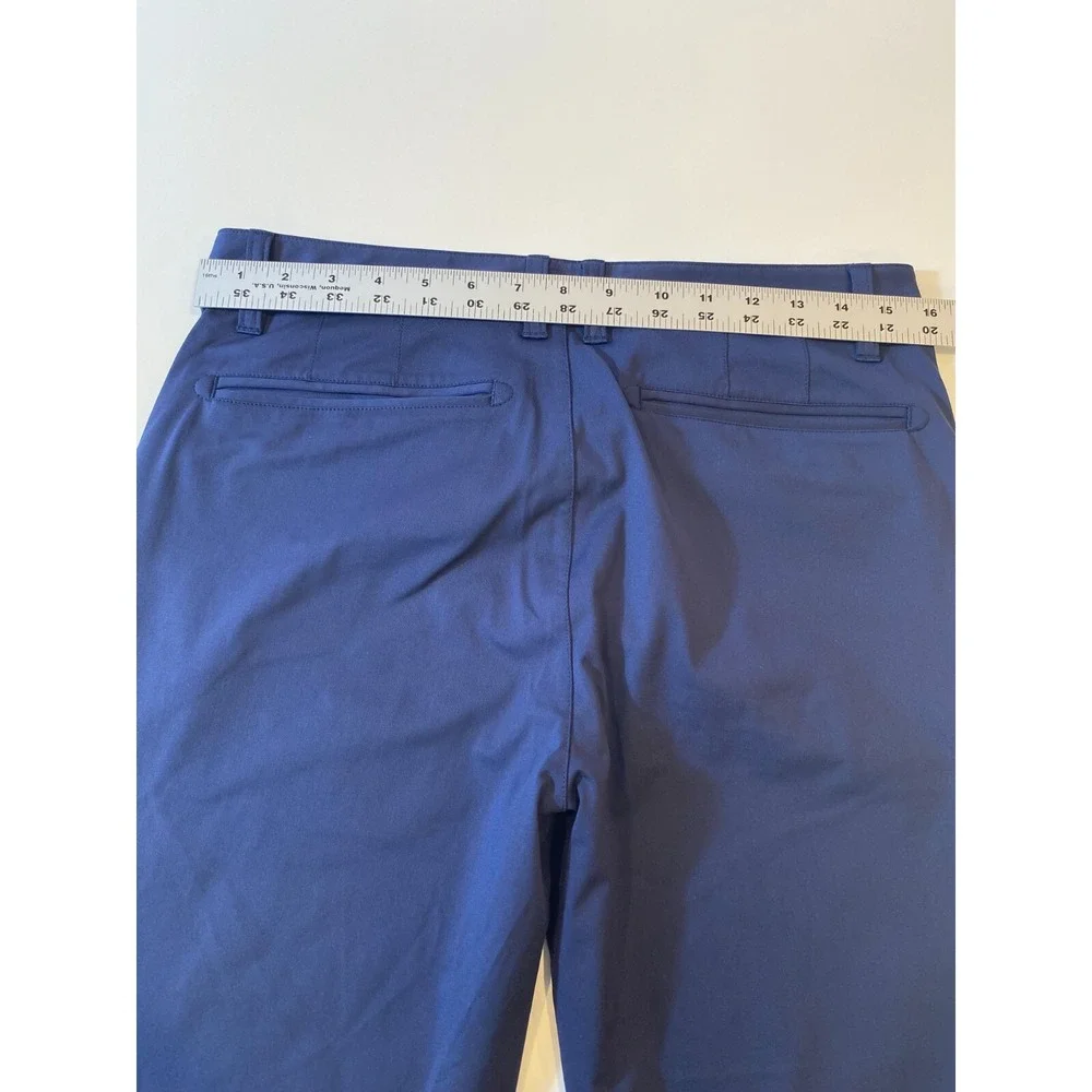 Rhone Pants Mens 31x29.5 Blue Commuter Slim Trousers Golf Casual Logo 5 Pocket